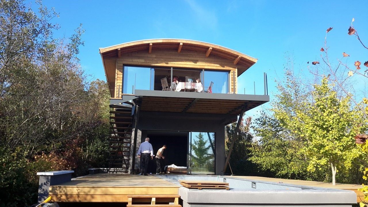 Extension d'une maison bois à Saint Cyr au Mont d'Or (Rhône)