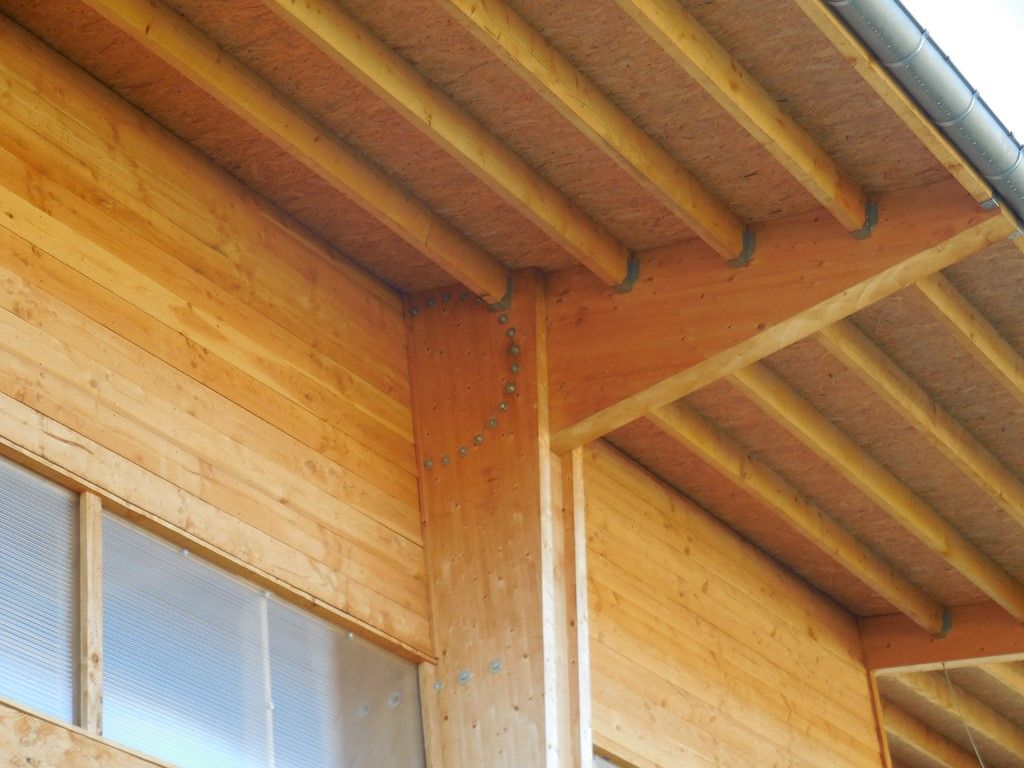 Structure poteau-poutre en bois